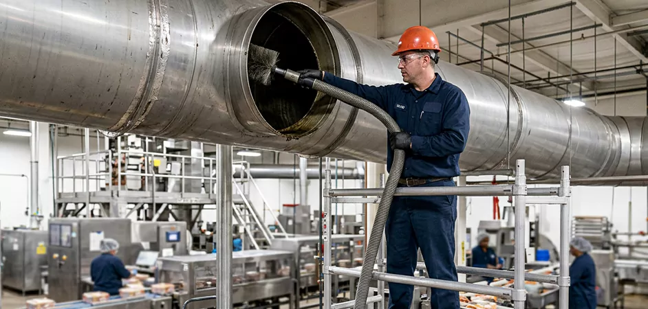 Food Processing Facility Duct Cleaning in Edison